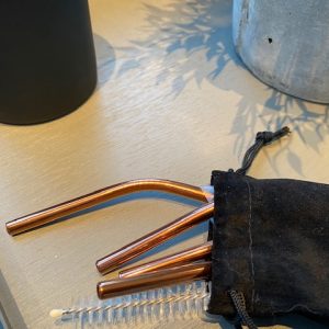 Rör 4 stk með bursta - litur rós