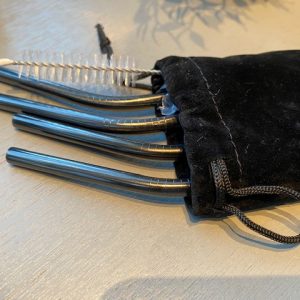 Rör 4 stk með bursta - litur svart